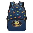 thumbnail image 1 of Uorisanigo Cute Dinosaur Backpack with Padded Straps, 17 Inch Durable Toddler School Bag for Preschool Kindergarten, Breathable Casual Daypack for Kids 5-12, 1 of 7