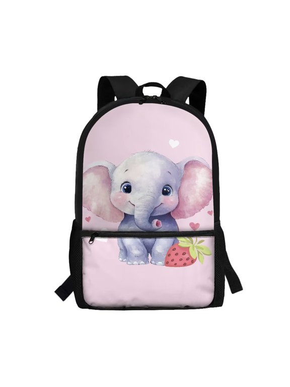 Cute Elephant School Backpack for Kids 6-12 Year Lightweight School Bag Elementary Casual Daypack with Padded Straps for Boys and Girls Fit Schools, Travel & Sports