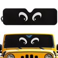 thumbnail image 1 of Uorisanigo Cute Eyes Print Windshield Sunshade Sun Shade Heat Shield Sun Visor Mat Compatible with Jeep Wrangler TJ JK JKU 1996-2018 Car Accessories Blocks UV Rays, 1 of 7