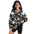 thumbnail image 1 of Uorisanigo Cute Flowers Girls Half Zip Pullover Sweatshirt Casual Long Sleeve Lapel Zipper Sweatshirt Oversized Athletic Tops for Sports and Daily Wear Fall Kids Pullover Jackets, 1 of 7