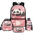 thumbnail image 1 of Uorisanigo Cute Panda Backpack for Kids 4-in-1 Bookbag Set with Insulated Lunch Box Pencil Case Water Bottle Sleeve Elementary Preschool Primary Bookbag Daypack Rucksack, 1 of 7