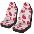 thumbnail image 1 of Uorisanigo Cute Strawberry Car Seat Covers for Women Waterproof Front Seat Covers Stretch Polyester Fabric Cover Anti Slip Car Accessories Universal Fit for Most Vehicle, 1 of 7