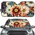 thumbnail image 1 of Uorisanigo Dahlia Pattern Sun Shade for Car Windshield Portable Car Sunshade for Windshield Cute Blocks Sun Front Sun Shield Protector Block UV Rays and Heat to Keep Vehicle Cool, 1 of 7