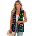 thumbnail image 1 of Uorisanigo Dog Paw Pattern Womens Vest Open Front V Neck Women's Sleeveless Vest Jacket Size 2XL with Pockets Vests Top Casual, 1 of 7