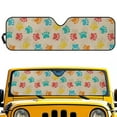 thumbnail image 1 of Uorisanigo Dog Paws Windshield Sun Shade, olorful Sun Visor Aluminum Foil Sunshade Interior Accessories, Car Windshield Sunshade for Jeep Wrangler JL JLU 2018-2024 & JT, Keep Your Car Cool, 1 of 7