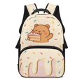 thumbnail image 1 of Uorisanigo Donut Bear Print Kids Backpack 5-12 Year Lightweight Children School Bag with Side Water Bottle Holder for Preschool Kindergarten Elementary, 1 of 7