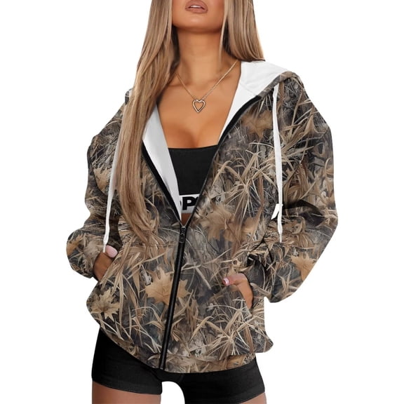 Uorisanigo Duck Camouflage Hoodie for Women Polyester Pocket Oversized Casual Sweatshirts Loose Fashion Workout Winter Clothes Warm Womens Fall Hooded Sweatshirts Size 4XL