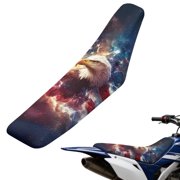 Uorisanigo Eagle American Flag Dirt Bike Seat Cover Anti-Slip Motorcycle Seat Cushion Covers Dustproof Motocross Enduro Off Road Seat Cover Personalized Universal Dirt Bike Accessories