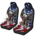 thumbnail image 1 of Uorisanigo Eagle Flag Car Seat Covers Breathable Front Seat Cover Anti-Slip Back Fabric Waterproof Car Seat Cover Easy to Install Universal for Cars Truck SUV Van, 1 of 7