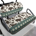 thumbnail image 1 of Uorisanigo Elastic Aztec Cow Pattern Golf Cart Seat Soft Golf Cart Seat Covers 2 Passenger Easy to Install Backrest and Seat Covers for EZGO, Club Car and More 2-Seat Golf Carts, 1 of 7