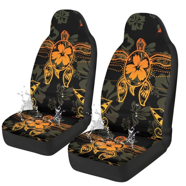 Uorisanigo Fashion Turtle Car Front Seat Covers Waterproof Breathable Front Seat Cover Auto Interior Accessories 2 Pcs Set Protection Interior Accessories Universal Fit Most Cars