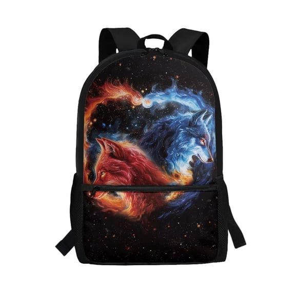 Uorisanigo Flaming Dinosaur Backpacks for School 17 inch Fits Preschool Elementary Kindergarten Boys and Girls Schoolbag Fashion Accessory for School, Camps and Travel