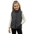 thumbnail image 1 of Uorisanigo Fleece Vest for Boys Girls Soft and Lightweight Sleeveless Jacket Fuzzy Full Zipper Outwear Cheetah Leopard Print Waistcoat Fall Fashion Outfits Clothes Kids Vests Jackets, 1 of 7