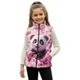 thumbnail image 1 of Uorisanigo Fleece Vest for Boys Girls Soft and Lightweight Sleeveless Jacket Kawaii Panda Cherry Blossom Fuzzy Full Zipper Outwear Waistcoat Fall Fashion Outfits Clothes Kids Vests Jackets, 1 of 7