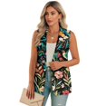 thumbnail image 1 of Uorisanigo Floral Print Women's Vest Suit Open Front with Pockets Sleeveless Womens Waistcoat Vest Size M Button Front Vests Top Fashion, 1 of 7