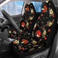 thumbnail image 1 of Uorisanigo Fluffy Car Seat Cover, 2 pcs Flower Ladybug Print High Back Front Auto Cushion Cover Fit for Vehicles, Auto, Suvs, Trucks, Sedans, Vans, Cars, Car Interior Accessories, 1 of 7