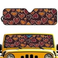 thumbnail image 1 of Uorisanigo Foldable Heart Print Windshield Sun Shade Compatible with Wrangler Sunshade Fit for Jeep Wrangler JL JLU 2018-2025 & Jeep Gladiator(JT) 2020-2025, Block UV Rays and Sun Heat, 1 of 7