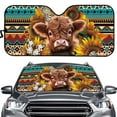 thumbnail image 1 of Uorisanigo Foldable Sunshade for Car Side Window Western Aztec Tribal Baby Highland Cow Portable Windshield Cover Reflector Sunshade UV Protection Front Window Shield Blocks UV Rays, 1 of 7