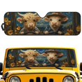 thumbnail image 1 of Uorisanigo Foldable Windshield Sun Shade Compatible with Jeep Wrangler Baby Cow Animal Driving Windshield Sunshade fit for Jeep Wrangler Rubicon Sahara TJ JK JKU 2 Door & 4 Door, 1 of 7