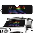 thumbnail image 1 of Uorisanigo Foldable Windshield Sun Shade Compatible with Jeep Wrangler Rainbow Love is Love Windshield Sunshade fit for Jeep Wrangler Rubicon Sahara TJ JK JKU 2 Door & 4 Door, 1 of 7