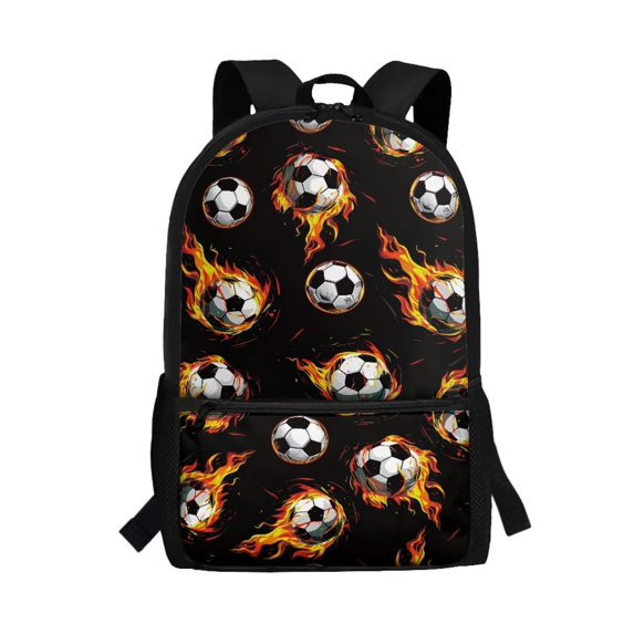 Uorisanigo Football Print Kids Backpack School for Girls Boys 6-12 Year Kindergarten Preschool Elementary School Bag Casual Daypack Travel Rucksack Multifunctional Lightweight