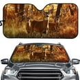 thumbnail image 1 of Uorisanigo Forest Deer Windshield Sun Shade Foldable Car Protector Car Windshield Sun Shade Blocks UV Rays Car Sun Visor Interior Accessories Block UV Rays and Heat Sun Protection, 1 of 7
