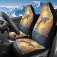 thumbnail image 1 of Uorisanigo Front Seat Covers, Auto High Back Front Seat Covers, Coral Velvet Fabric Mandala Dolphin Seats Cover for Cars, Washable Accessories Cover for Most Cars SUV Trucks, 2 Pieces, 1 of 7
