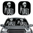 thumbnail image 1 of Uorisanigo Funny Bier Skull Print Automotive Car Sun Shade Window Portable Sun Visor Sunlight Protector Washable Front Window Cover Sun Visor Keeping Your Vehicle Cooler, 1 of 7