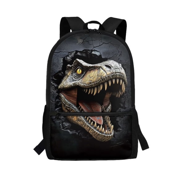 Uorisanigo Funny Dinosaur School Backpack for Boys Girls Lightweight Durable School Bag Backpack Casual Basic Bookbag with Adjustable Shoulder Straps Travel Backpacks - 17 Inch