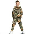 thumbnail image 1 of Uorisanigo Girl's Boy's 2 Piece Outfits Fall Winter Sweatsuit Kids Camo Hunting Print Hooded Hoodie and Jogger Sweatpants Set, Graphic Printed Kids Youth Matching Set, 1 of 7