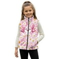 thumbnail image 1 of Uorisanigo Girls Boys Zippered Vest Puffy Fleece Jacket Pink Blue Axolotl Fashion Sleeveless Full Zipper Outwear with Pockets Fall Winter Clothes Stand Up Collar Vest 2-12 Years, 1 of 7