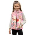thumbnail image 1 of Uorisanigo Girls Boys Zippered Vest Puffy Sleeveless Jacket with Pockets, Fashion Fall Winter Clothes Stand Up Collar Floral Western White Horse Outwear Fuzzy Tank Top Size 2-12, 1 of 7