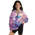 thumbnail image 1 of Uorisanigo Girls Half Zip Pullover Sweatshirt Fall Spring Outfits Clothes Cherry Blossom Snake Kids Long Sleeve Zipper Sweatshirt Oversized School Pullover Tops Hoodies No Hood, 1 of 7