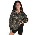 thumbnail image 1 of Uorisanigo Girls Half Zip Pullover Sweatshirt Oversized Long Sleeve Pullover Top Outerwear for Vacation Shopping Exercise Wear Dead Branch and Leaf Print Athletic Shirts Tops, 1 of 7