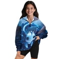thumbnail image 1 of Uorisanigo Girls Half Zip Sweatshirt Fall Fashion Outfits Clothes Blue Axolotl Long Sleeve Pullover Tops Oversized Quarter Zipper Pullover Jackets for Sports and Daily Wear, 1 of 7