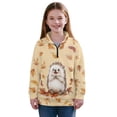 thumbnail image 1 of Uorisanigo Girls Half Zip Sweatshirt Kids Long Sleeve Zipper Sweatshirt Soft and Comfortable Maple Leaf Hedgehog Athletic Pullover Tops for Sports and Daily Wear, Size 5-6, 1 of 7