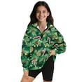 thumbnail image 1 of Uorisanigo Girls Half Zip Sweatshirt Oversized Long Sleeve Pullover Crop Tops School Drop Shoulder Christmas Tree Candy Cane Pullover Top Fall Fashion Outfits Clothes Quarter-Zip Jacket Shirts, 1 of 7