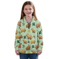 thumbnail image 1 of Uorisanigo Girls Half Zipper Sweatshirts Trendy Clothes Long Sleeve Pullover Top Oversized Tropical Capybara Quarter Zipper Pullover Shirts Teen Girl Athletic Outerwear Fall Clothing, 1 of 7