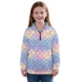 thumbnail image 1 of Uorisanigo Girls Sweatshirts Fashion Long Sleeve Pullover Crop Tops Fall Trendy Rainbow Mermaid Scales Athletic Tops Drop Shoulder School Cropped Pullover Hoodies for Sports and Daily Wear, 1 of 7