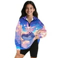 thumbnail image 1 of Uorisanigo Girls Sweatshirts Fashion Oversized Starry Whale Axolotl Long Sleeve Pullover Shirt Top Fall Trendy Clothes Cropped Pullover Hoodies Athletic Tops Quarter-Zip Jacket, 1 of 7