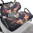thumbnail image 1 of Uorisanigo Golf Cart Front Seat Covers Comfortable Bald Eagle American Flag GolfCart Seats Covers Golf Car Accessories for Yamaha Club Car Precedent and Most Front Seat, 1 of 7