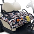 thumbnail image 1 of Uorisanigo Golf Cart Seat Cover for EZGO, Yamaha, Club Car and Other 2-Seat Golf Carts, American Flag Golf Ball Print, Non-Slip Golf Cart Seat Towel Blanket All-Season Weather Resistant, 1 of 6