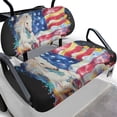 thumbnail image 1 of Uorisanigo Golf Cart Seat Cover Horse American Flag Backrest and Seat Covers 2 Pieces Set - Breathable Polyester, Universal Fit for Club Car 2-Passenger Carts, 1 of 7