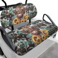 thumbnail image 1 of Uorisanigo Golf Cart Seat Cover Washable Golf Cart Seat Covers 2 Passenger Highland Cow Sunflower Vintage Aztec Polyester Ezgo Golf Cart Seat Cushions Keeps Seat Warm and Comfortable, 1 of 7