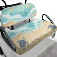 thumbnail image 1 of Uorisanigo Golf Cart Seat Covers Beach Turtle Starfish Seat Cushion Front Sets Elastic Cushions Cover for Club Car Dress UP Older Golf Cart Vinyl Seats Easy to Install, 1 of 7