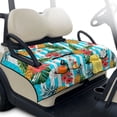 thumbnail image 1 of Uorisanigo Golf Cart Seat Covers - Dustproof Hawaiian Pineapple Flower Golf Cart Seat Blanket Towel with Storage Pockets, Suitable for EZGO, Club Car & More 2-Seat Carts, 51.18"x 30.31", 1 of 6