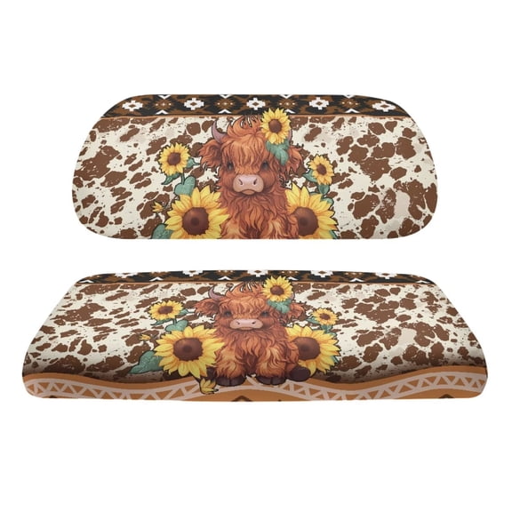 Uorisanigo Golf Cart Seat Covers Ezgo Anti-Scratch Golf Cart Seat Cover Replacement Aztec Baby Highland Cow Sunflower Washable Golf Cart Seat Protector Cool in Summer and Warm in Winter