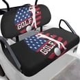 thumbnail image 1 of Uorisanigo Golf Cart Seat Covers Funny Washable Golfs Seat Cushion Cover American Flag Golfing Backrest and Seats Covers Golf Cart Accessories Fit EZGO TXT RXV/Club Car DS, 1 of 7