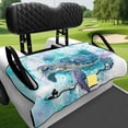 thumbnail image 1 of Uorisanigo Golf Cart Seat Covers,Non-Slip Blue Sea Turtle Golf Cart Seat Towel Blanket with 4 Front Pockets, Soft and Comfortable, Suitable for EZGO, Club Car & More 2-Seat Carts, 1 of 7