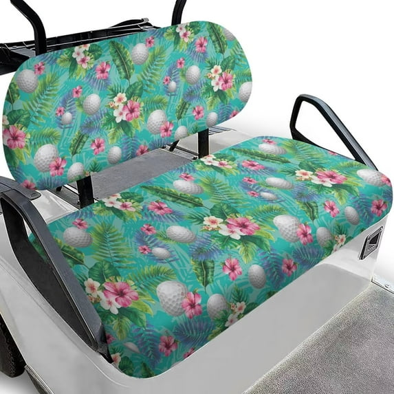 Uorisanigo Golf Cart Seat Cushion Soft Seat Cushion Front Sets Club Car Coconut Tree Golfing Printed Fits Two-Person Golfs Carts Seats Golf Cart Accessories